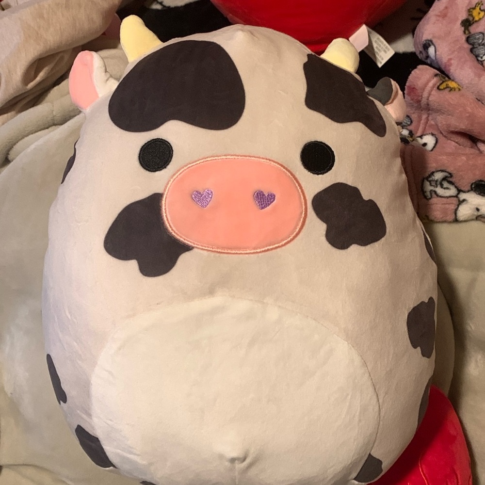 Colin the cow Purple Heart nose squishmallow NWT